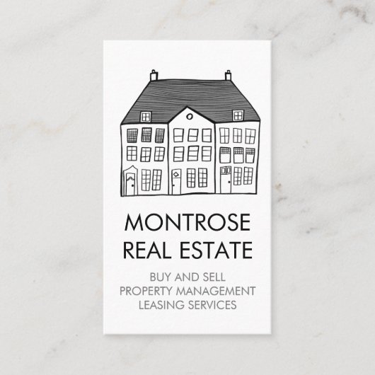 エステ実在ートハウスラインアートシックミニマルカスタム 名刺 (正面)