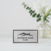 エステ実在ートハウスルーフロゴ不動産仲介業者メタリック 名刺 (スタンド正面)