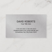 エステ実在ートハウスルーフロゴ不動産仲介業者メタリック 名刺 (裏面)