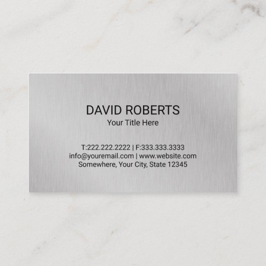 エステ実在ートハウスルーフロゴ不動産仲介業者メタリック 名刺 (裏面)