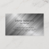 エステ実在ートハウスルーフロゴ不動産仲介業者メタリック 名刺 (裏面)