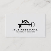 エステ実在ートハウス鍵ロゴプロフェッショナル不動産仲介業者 名刺 (正面)