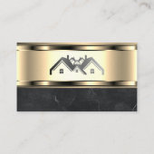 エステ実在ートハウス |メタリック金ゴールド 名刺 (裏面)