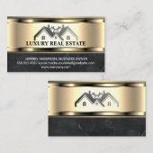 エステ実在ートハウス |メタリック金ゴールド 名刺 (正面/裏面)