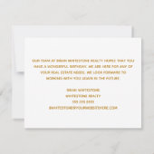 エステ実在ートハッピーバースデーバルーンエレガント金ゴールド カード (裏面)