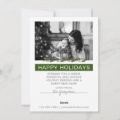 エステ実在ートハッピーホリデーズカードテンプレート シーズンカード (裏面)