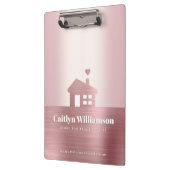 エステ実在ートピンクローズゴールドフォイルブローカーエージェントハウス クリップボード (左)