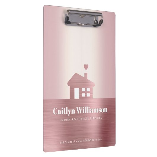 エステ実在ートピンクローズゴールドフォイルブローカーエージェントハウス クリップボード (右)