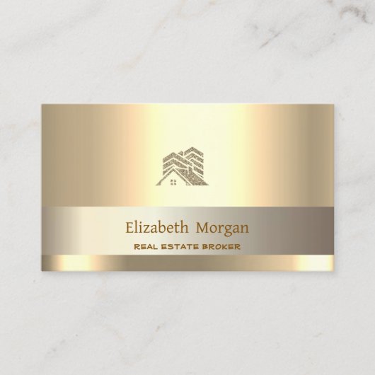 エステ実在ートブローカグリッターハウスルーフ金ゴールド 名刺 (正面)