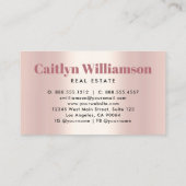 エステ実在ートブローカーハウスピンクローズ金ゴールドグリッター 名刺 (裏面)