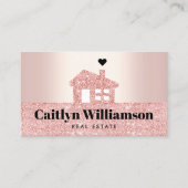 エステ実在ートブローカーハウスピンクローズ金ゴールドグリッター 名刺 (正面)