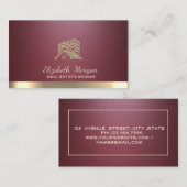 エステ実在ートブローカーハウスルーフ建物ブルゴーニュ 名刺 (正面/裏面)