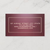 エステ実在ートブローカーハウスルーフ建物ブルゴーニュ 名刺 (裏面)