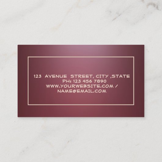 エステ実在ートブローカーハウスルーフ建物ブルゴーニュ 名刺 (裏面)