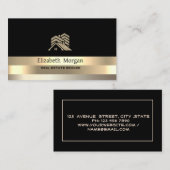 エステ実在ートブローカーハウス金ゴールドストライプグリッタールーフ 名刺 (正面/裏面)