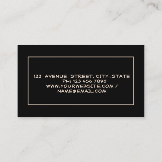 エステ実在ートブローカーハウス金ゴールドストライプグリッタールーフ 名刺 (裏面)