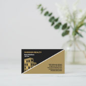 エステ実在ートブローカープロフェッショナルブラック |金ゴールド      名刺 (スタンド正面)