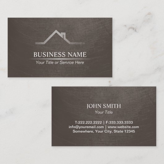 エステ実在ートプロフェッショナルタンブラウン不動産仲介業者 名刺 (正面/裏面)