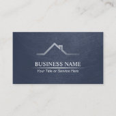 エステ実在ートプロフェッショナルネイビーブルー不動産仲介業者 名刺 (正面)