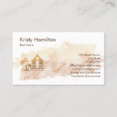 エステ実在ートプロフェッショナルハウス不動産仲介業者ビーチハウス 名刺 (裏面)