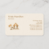 エステ実在ートプロフェッショナルハウス不動産仲介業者ビーチハウス 名刺 (裏面)