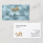 エステ実在ートプロフェッショナルハウス不動産仲介業者ビーチハウス 名刺 (正面/裏面)