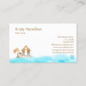 エステ実在ートプロフェッショナルハウス不動産仲介業者ビーチハウス 名刺 (裏面)