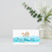 エステ実在ートプロフェッショナルハウス不動産仲介業者ビーチハウス 名刺 (スタンド正面)