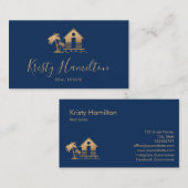 エステ実在ートプロフェッショナルハウス不動産仲介業者ビーチハウス 名刺 (正面/裏面)