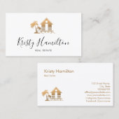 エステ実在ートプロフェッショナルハウス不動産仲介業者ビーチハウス 名刺 (正面/裏面)