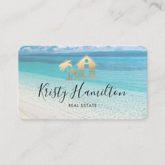 エステ実在ートプロフェッショナルハウス不動産仲介業者ビーチハウス 名刺 (正面)