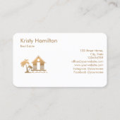 エステ実在ートプロフェッショナルハウス不動産仲介業者ビーチハウス 名刺 (裏面)