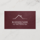 エステ実在ートプロフェッショナルブルガンディレッド不動産仲介業者 名刺 (正面)