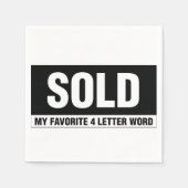 エステ実在ートホワイトスタンダードカクテル紙ナプキンス スタンダードカクテルナプキン (正面)