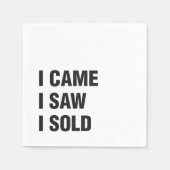 エステ実在ートホワイトスタンダードカクテル紙ナプキンス スタンダードカクテルナプキン (正面)