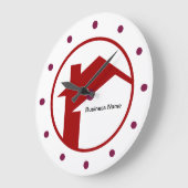 エステ実在ートホームサービスオフィスウォールクロック ラージ壁時計 (傾斜)