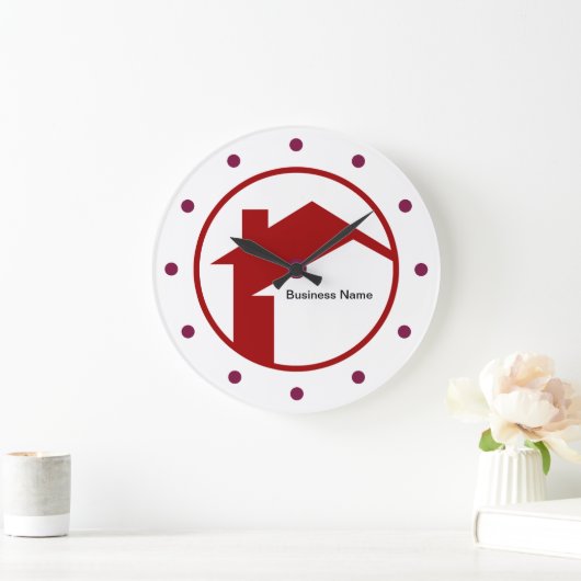 エステ実在ートホームサービスオフィスウォールクロック ラージ壁時計 (ホーム)