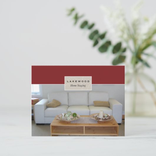 エステ実在ートホームステージングはがきソファ ポストカード (スタンド正面)