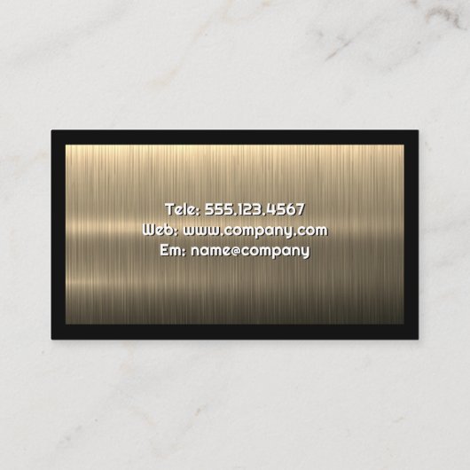 エステ実在ートホームズパームストレース |メタリック金ゴールド 名刺 (裏面)