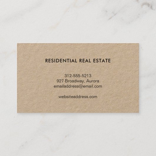 エステ実在ートホームロゴ不動産仲介業者クラフト 名刺 (裏面)