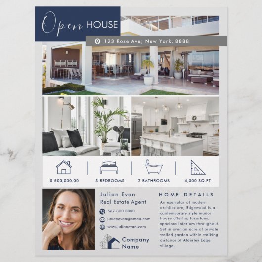 エステ実在ートマーケティングオープンハウスフライヤー チラシ (正面)