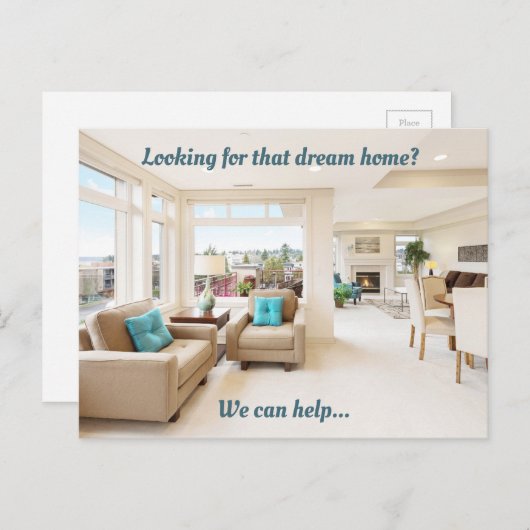 エステ実在ートマーケティングドリームホームシックモダン ポストカード (正面/裏面)