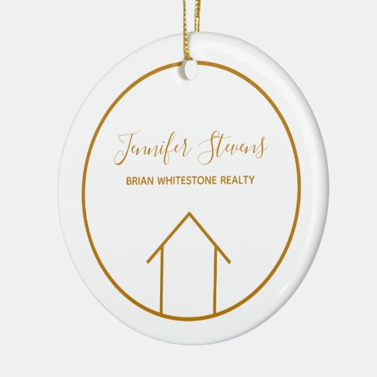 エステ実在ートモダンハウスシックカスタムクリスマス セラミックオーナメント (左)