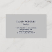 エステ実在ートモダンハウスロゴネイビー&シルバー 名刺 (裏面)