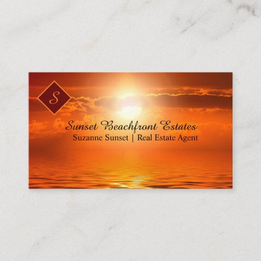 エステ実在ートモノグラムオレンジサンセットトゥシー 名刺 (正面)