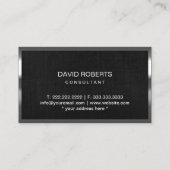 エステ実在ートモノグラム金属フレームクラスリネン 名刺 (裏面)