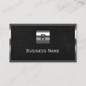 エステ実在ートモノグラム金属フレームクラスリネン 名刺 (正面)