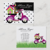 エステ実在ート不動産仲介業者スクーター女子ハウスドット 名刺 (正面/裏面)