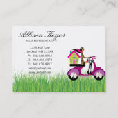 エステ実在ート不動産仲介業者スクーター女子ハウスドット 名刺 (裏面)