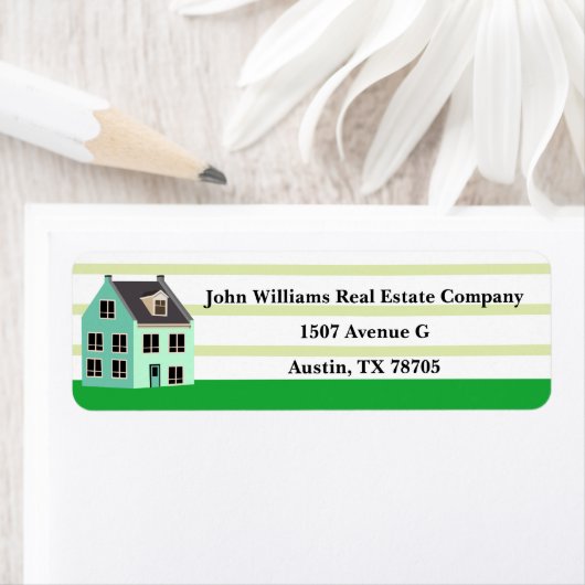 エステ実在ート会社かわいいハウス差出人住所 ラベル (インサイチュ)